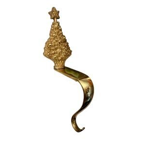 Brass Christmas Tree Stocking Holder